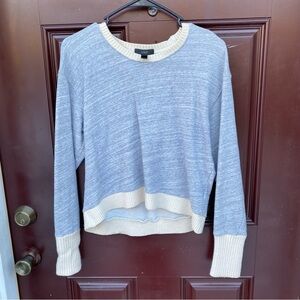 NWOT j crew M shirt grey white J. Crew top sweater gray